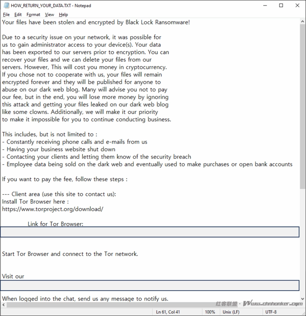 BlackLock勒索软件攻击Windows、Linux和VMware ESXi环境